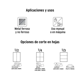 Lijas para Metal G36 x25u 230x280mm Oaluminio Truper 11600 - Truper 3