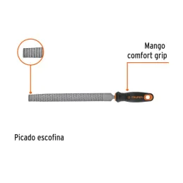 Limas Media Caña Escofinas Bastardas 6" Ancho 5/8" Espesor 3/16", Mango Comfort Grip, LES-6T 15319 Truper - Truper 2