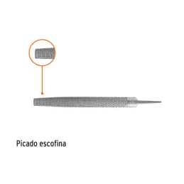 Limas Escofinas Media Caña Bastardas 10" Ancho 15/16" Espesor 3/8", Sin Mango, Para desbastar madera, LES-10 15207 Truper - 2