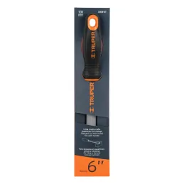 Limas Media Caña Bastardas 6" Ancho 5/8" Espesor 3/16", Mango Comfort Grip, LMCB-6T 15317 Truper - Truper 5