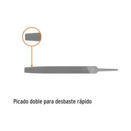 Limas Plana Bastardas 6", Ancho 5/8" Espesor 3/16", Sin Mango, para acabados de metales, LPB-6 15140 Truper -Truper 2