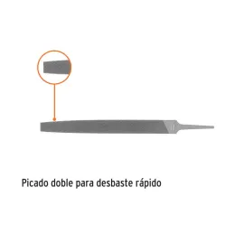 Limas Plana Bastardas 8", Ancho 3/4" Espesor 1/4", Sin Mango, para acabados de metales, LPB-8 15142 Truper - Truper 2