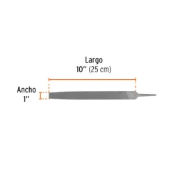 Limas Plana Bastardas 10", Ancho 1" Espesor 5/16", Sin Mango, para acabados de metales, LPB-10 15144 Truper - Truper 3