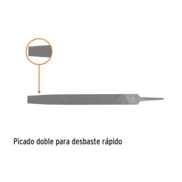 Limas Plana Bastardas 10", Ancho 1" Espesor 5/16", Sin Mango, para acabados de metales, LPB-10 15144 Truper - Truper 2