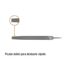 Limas Plana Bastardas 14", Ancho 1 3/8" Espesor 5/16", Sin Mango, para acabados de metales, LPB-14 15148 Truper - Truper 2