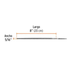 Limas Redonda Bastardas 8", Espesor 5/16", Sin Mango, para orificios o curvas, LRB-8 15189 Truper - Truper 3