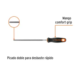 Limas Redonda Bastardas 8" Espesor 5/16", Mango Comfort Grip, LRB-8T 15316 Truper - Truper 2