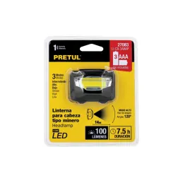 Linternas de Minero 40lm 14m 3PilasAAA Plastico Pretul 27083 - Pretul 7