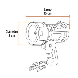 Linternas Led 900lm Recargables AltaPotencia 455m Lampara Truper 102404 - Truper 3