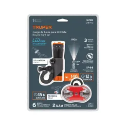 Linternas para Bicicleta 100lm Delantera y Trasera 5AAA, Truper 16798 - Truper 6