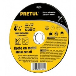 Discos Corte Metal 4 1/2"...